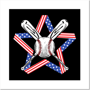 Baseball 4th of July Posters and Art